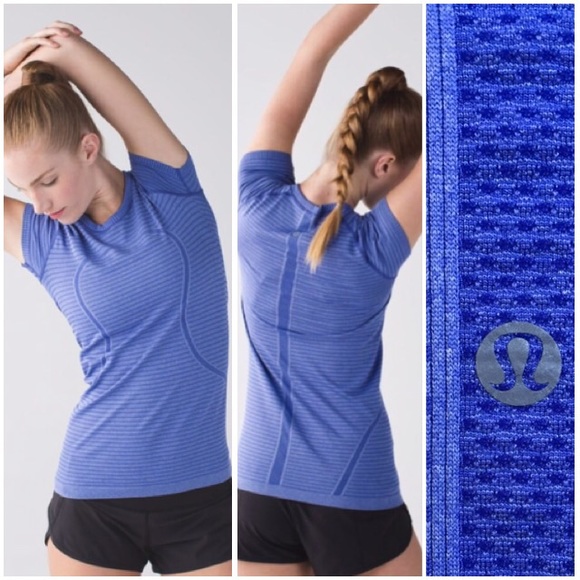 🍋Swiftly Tech Lululemon Heathered Sapphire Sz 8 - Picture 4 of 10